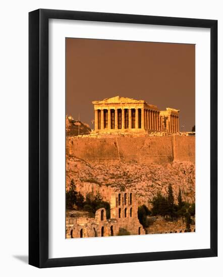 Acropolis and Parthenon from Filopappou Hill, Athens, Greece-Anders Blomqvist-Framed Photographic Print