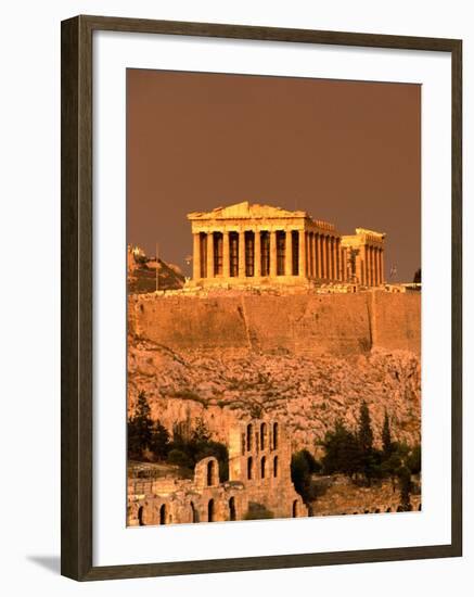Acropolis and Parthenon from Filopappou Hill, Athens, Greece-Anders Blomqvist-Framed Photographic Print