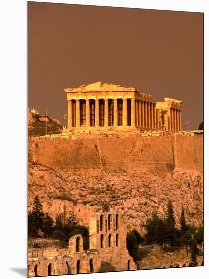 Acropolis and Parthenon from Filopappou Hill, Athens, Greece-Anders Blomqvist-Mounted Photographic Print