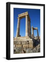 Acropolis, Lindos, Rhodes, Dodecanese, Greek Islands, Greece, Europe-Tuul-Framed Photographic Print