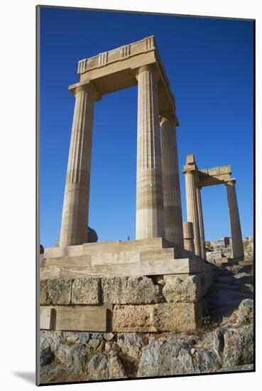 Acropolis, Lindos, Rhodes, Dodecanese, Greek Islands, Greece, Europe-Tuul-Mounted Photographic Print