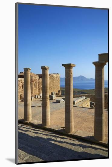 Acropolis, Lindos, Rhodes, Dodecanese, Greek Islands, Greece, Europe-Tuul-Mounted Photographic Print