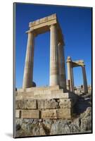 Acropolis, Lindos, Rhodes, Dodecanese, Greek Islands, Greece, Europe-Tuul-Mounted Photographic Print
