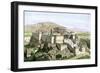 Acropolis of Ancient Athens, Crowned by the Parthenon and a Statue of Athena-null-Framed Giclee Print