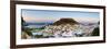 Acropolis of Lindos and Village Illuminated at Dusk, Lindos, Rhodes, Greece-Doug Pearson-Framed Photographic Print