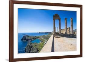 Acropolis of Lindos, Rhodes, Dodecanese Islands, Greek Islands, Greece, Europe-Michael Runkel-Framed Photographic Print