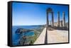 Acropolis of Lindos, Rhodes, Dodecanese Islands, Greek Islands, Greece, Europe-Michael Runkel-Framed Stretched Canvas