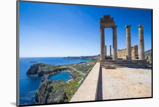 Acropolis of Lindos, Rhodes, Dodecanese Islands, Greek Islands, Greece, Europe-Michael Runkel-Mounted Photographic Print