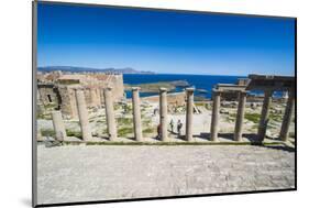 Acropolis of Lindos, Rhodes, Dodecanese Islands, Greek Islands, Greece, Europe-Michael Runkel-Mounted Photographic Print