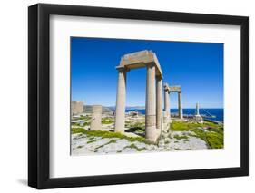 Acropolis of Lindos, Rhodes, Dodecanese Islands, Greek Islands, Greece, Europe-Michael Runkel-Framed Photographic Print