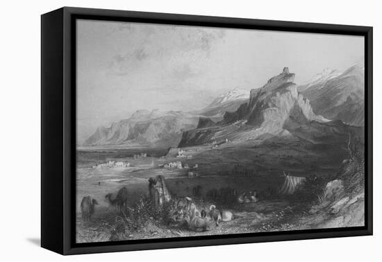 Acropolis of Sardis-Thomas Allom-Framed Stretched Canvas