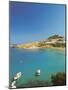 Acropolis Overlooking Bay, Lindos, Rhodes, Dodecanese, Greek Islands, Greece, Europe-Sakis Papadopoulos-Mounted Photographic Print