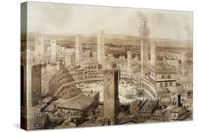 Across Siena, Fragments d'Architecture du Moyen Age et de La Renaissance, Engraved Chauvet-null-Stretched Canvas