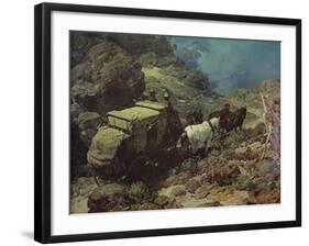 Across the Big Divide-Frank Tenney Johnson-Framed Premium Giclee Print