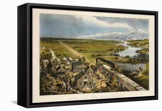 Across the Continent, Westward the Course of Empire Takes Its Way, 1868-Currier & Ives-Framed Stretched Canvas