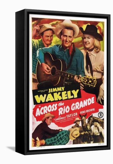 Across the Rio Grande, Dub Taylor, Jimmy Wakely, Reno Browne, 1949-null-Framed Stretched Canvas