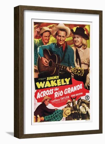Across the Rio Grande, Dub Taylor, Jimmy Wakely, Reno Browne, 1949-null-Framed Art Print