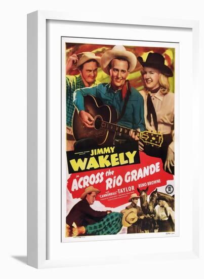 Across the Rio Grande, Dub Taylor, Jimmy Wakely, Reno Browne, 1949-null-Framed Art Print