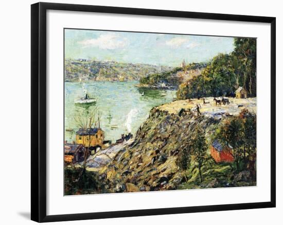 Across the River, New York, C.1910-Ernest Lawson-Framed Giclee Print