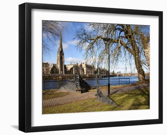 Across the River Tay from Norrie Miller Park, Perth, Perth and Kinross, Scotland-Mark Sunderland-Framed Photographic Print