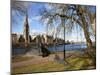 Across the River Tay from Norrie Miller Park, Perth, Perth and Kinross, Scotland-Mark Sunderland-Mounted Photographic Print