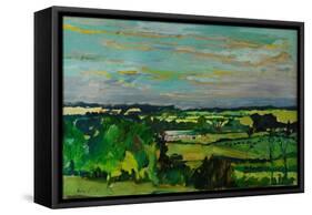 Across the Valley, Bedfordshire, 1973-Brenda Brin Booker-Framed Stretched Canvas