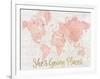 Across the World Shes Going Places Pink-Sue Schlabach-Framed Art Print