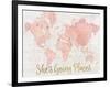 Across the World Shes Going Places Pink-Sue Schlabach-Framed Art Print