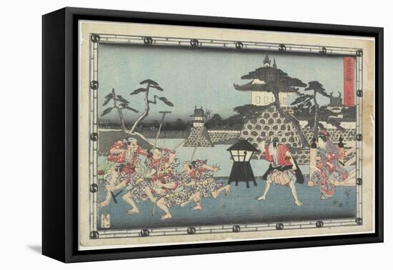 Act 3, 1843-1847-Utagawa Hiroshige-Framed Stretched Canvas