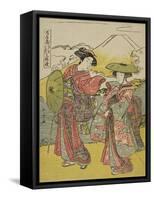 Act Eight: Bridal Journey from the Play Chushingura (Treasury of Loyal Retainers), C.1779-80-Katsukawa Shunsho-Framed Stretched Canvas