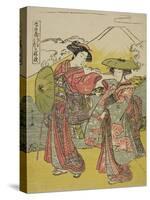 Act Eight: Bridal Journey from the Play Chushingura (Treasury of Loyal Retainers), C.1779-80-Katsukawa Shunsho-Stretched Canvas