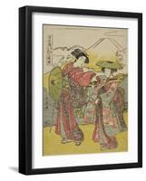 Act Eight: Bridal Journey from the Play Chushingura (Treasury of Loyal Retainers), C.1779-80-Katsukawa Shunsho-Framed Giclee Print