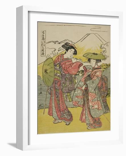 Act Eight: Bridal Journey from the Play Chushingura (Treasury of Loyal Retainers), C.1779-80-Katsukawa Shunsho-Framed Giclee Print