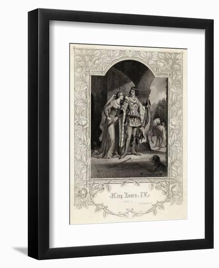 Act II Scene 3 Hotspur and His Wife-Alfred Heath-Framed Art Print