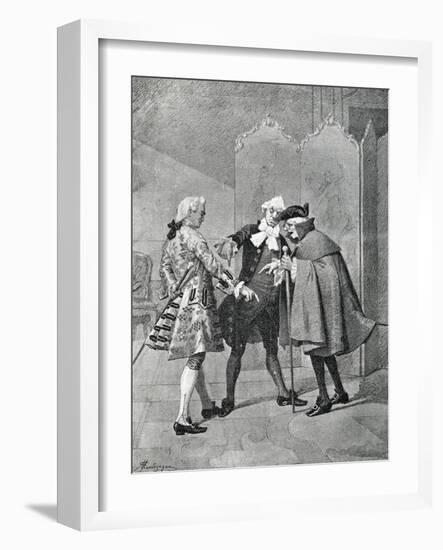 Act III, Scene I from Comedy Boors-Carlo Goldoni-Framed Giclee Print