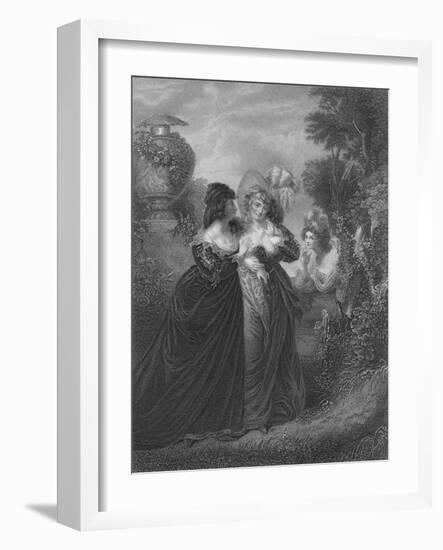 Act III Scene i from Much Ado About Nothing, c19th century-null-Framed Giclee Print