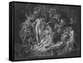 Act IV Scene i from A Midsummer Nights Dream, c19th century-null-Framed Stretched Canvas