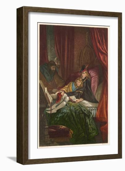 Act IV Scene III: The Two Young Princes in the Tower-Joseph Kronheim-Framed Art Print