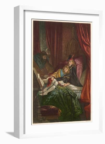 Act IV Scene III: The Two Young Princes in the Tower-Joseph Kronheim-Framed Art Print