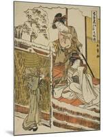 Act Nine: Yuranosuke's House in Yamashina from the Play Chushingura, C.1779-80-Katsukawa Shunsho-Mounted Giclee Print