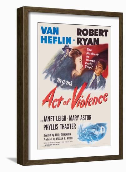 Act of Violence, Robert Ryan, Janet Leigh, Van Heflin, 1948-null-Framed Art Print