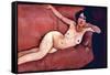 Act on a Sofa (Almaiisa)-Amedeo Modigliani-Framed Stretched Canvas