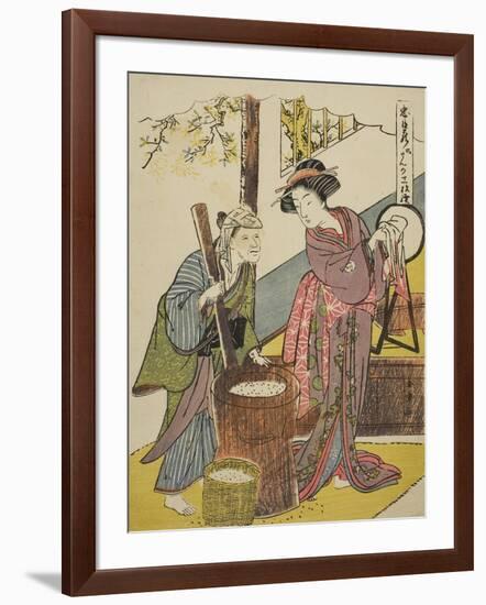 Act Six: Yoichibei's House from the Play Chushingura (Treasury of Loyal Retainers), C.1779-80-Katsukawa Shunsho-Framed Giclee Print