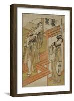 Act Ten: the Amakawaya from the Play Chushingura (Treasury of Loyal Retainers), C.1779-80-Katsukawa Shunsho-Framed Giclee Print