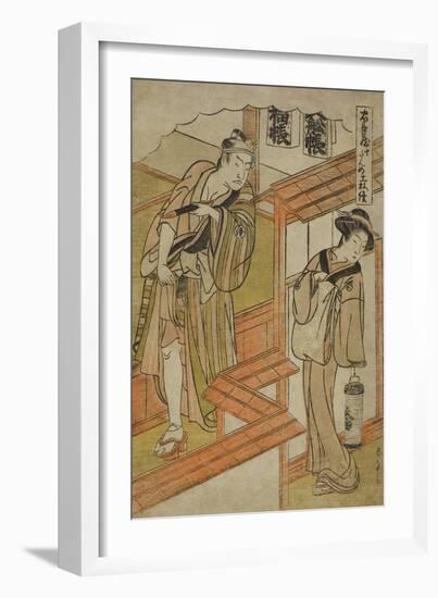 Act Ten: the Amakawaya from the Play Chushingura (Treasury of Loyal Retainers), C.1779-80-Katsukawa Shunsho-Framed Giclee Print