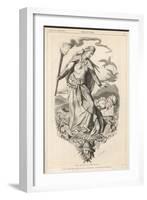 Act Three: Brunnhilde with the Body of Siegfried-Ludwig Burger-Framed Art Print