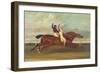 Actaeon Beating Memnon in the Great Subscription Purse at York August 1826, c.1831-David Dalby of York-Framed Giclee Print