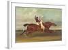 Actaeon Beating Memnon in the Great Subscription Purse at York August 1826, c.1831-David Dalby of York-Framed Giclee Print