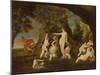 Actaeon Metamorphoses into a Stag (Oil on Canvas)-Francesco Albani-Mounted Giclee Print