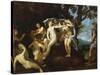 Actaeon Metamorphosing into a Stag, or Diana and Actaeon, C.1640-Francesco Albani-Stretched Canvas